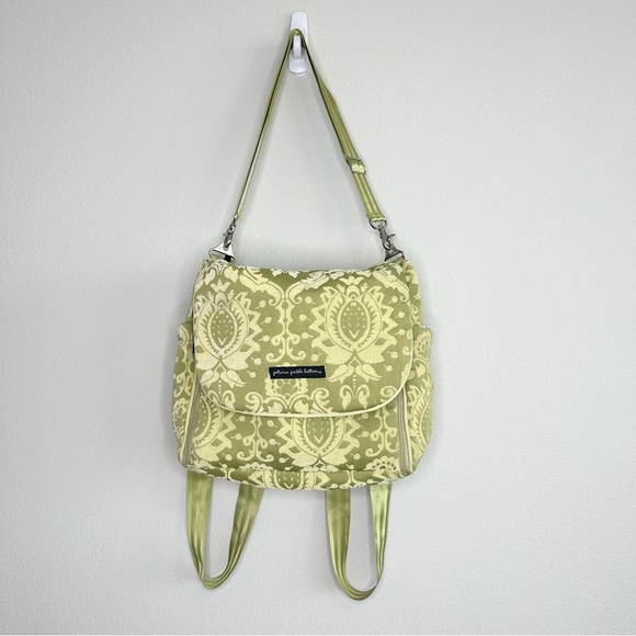 Petunia Pickle Bottom Paisley Lime Green Diaper Bag - Picture 2 of 8